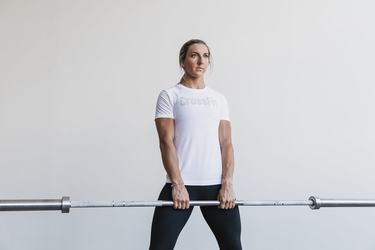 Nobull Crossfit® Women's T Shirts White | Australia (UG4519)